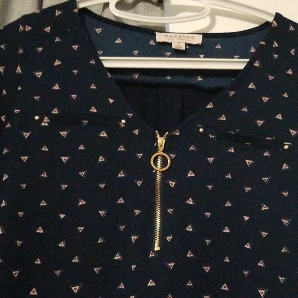 Blue Pattern Blouse